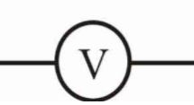 Simbolo eléctrico voltímetro